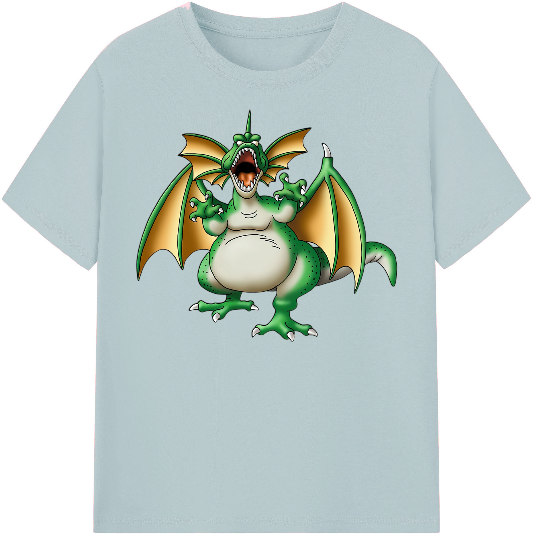 （画像用） ドラゴンクエスト Doragon Kuesuto Dragon Quest 綿100％半袖Tシャツ（フロントプリント）
